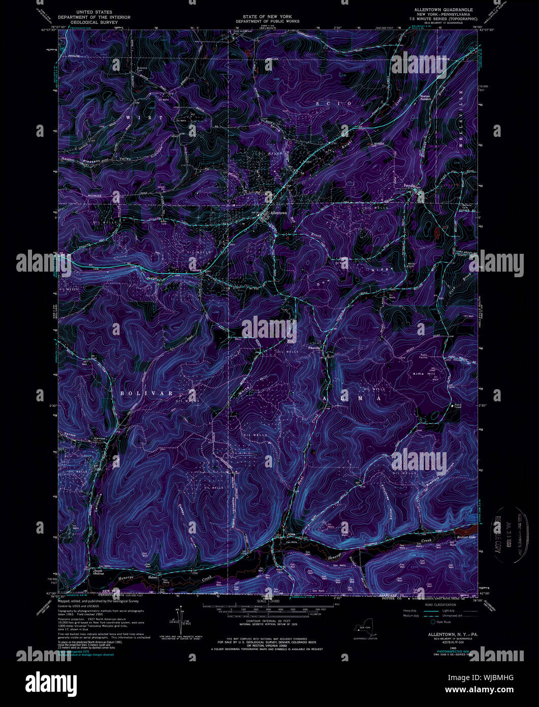 New York NY Allentown 137063 1965 24000 Inverted Restoration Stock