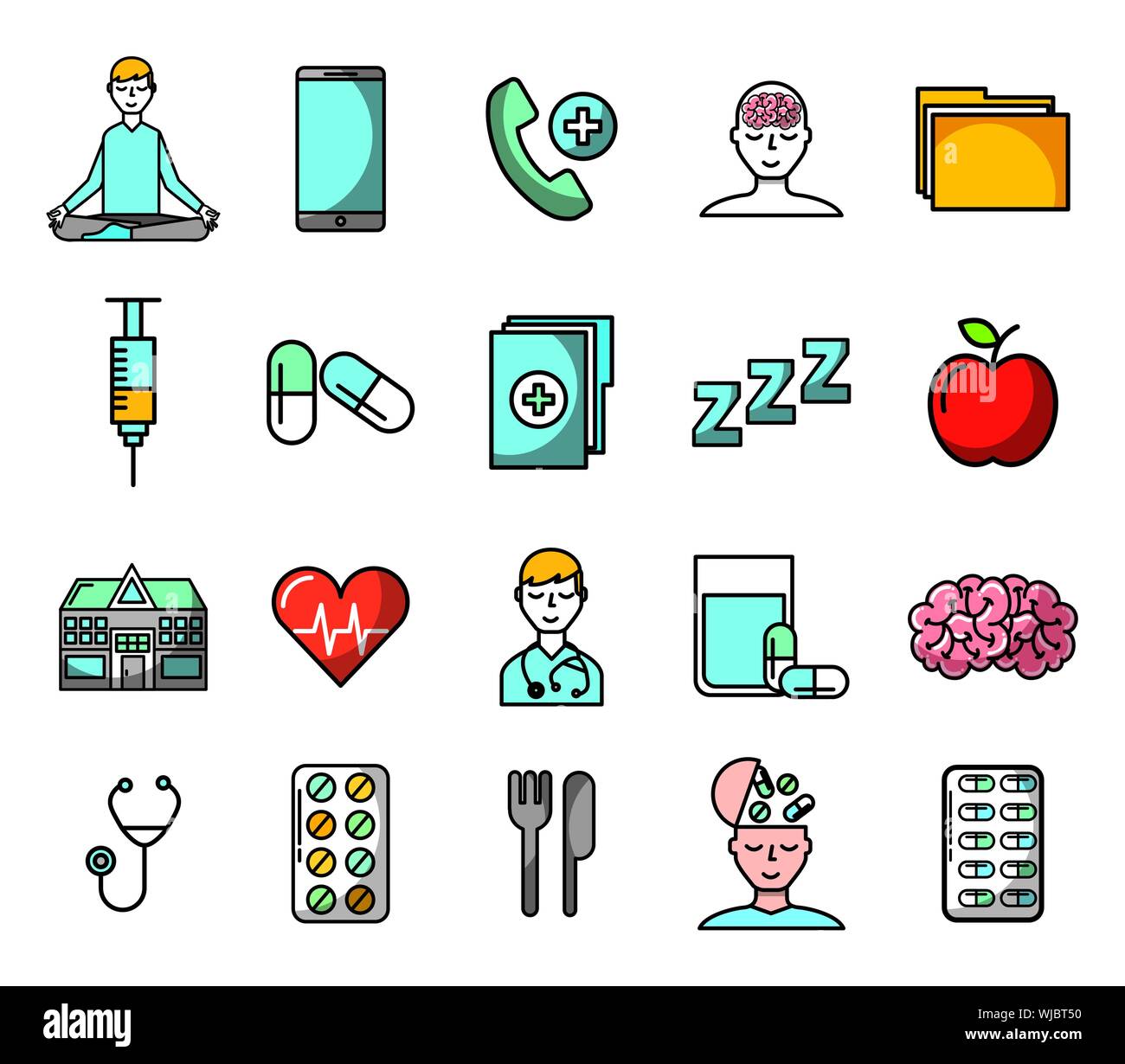 bundle of medical healthcare icons Stock Vector Image & Art - Alamy