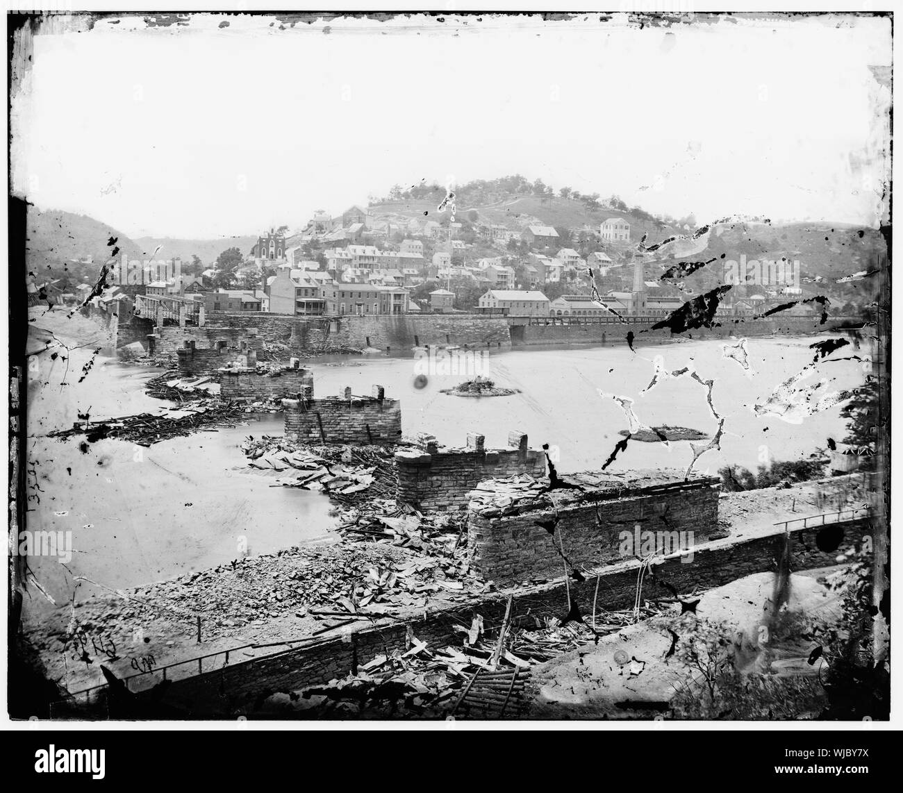 Harper's Ferry, W. Va. View of town; railroad bridge in ruins Abstract ...