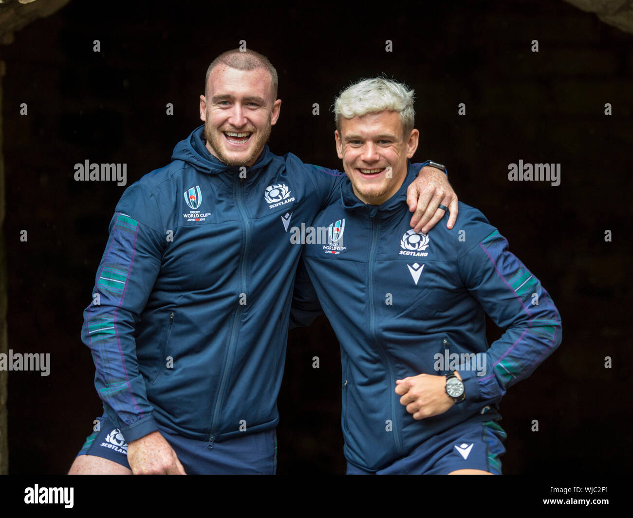 Scotland's Stuart Hogg and Darcy Graham who both come from the Hawick