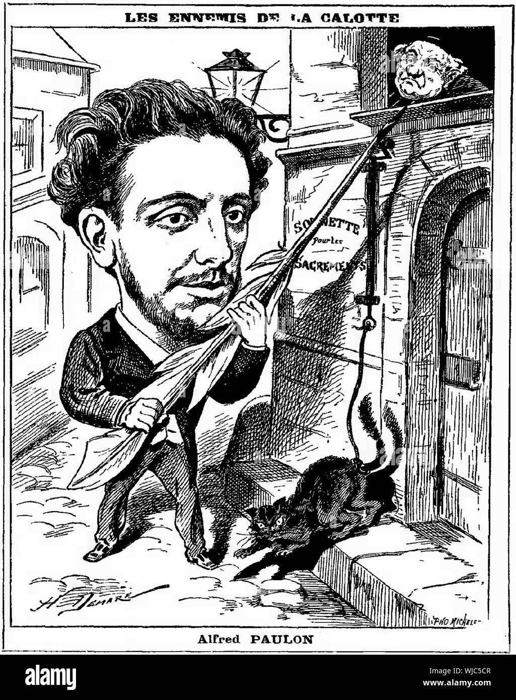 ALFRED PAULON (1854-1907) French anti-clerical writer Stock Photo
