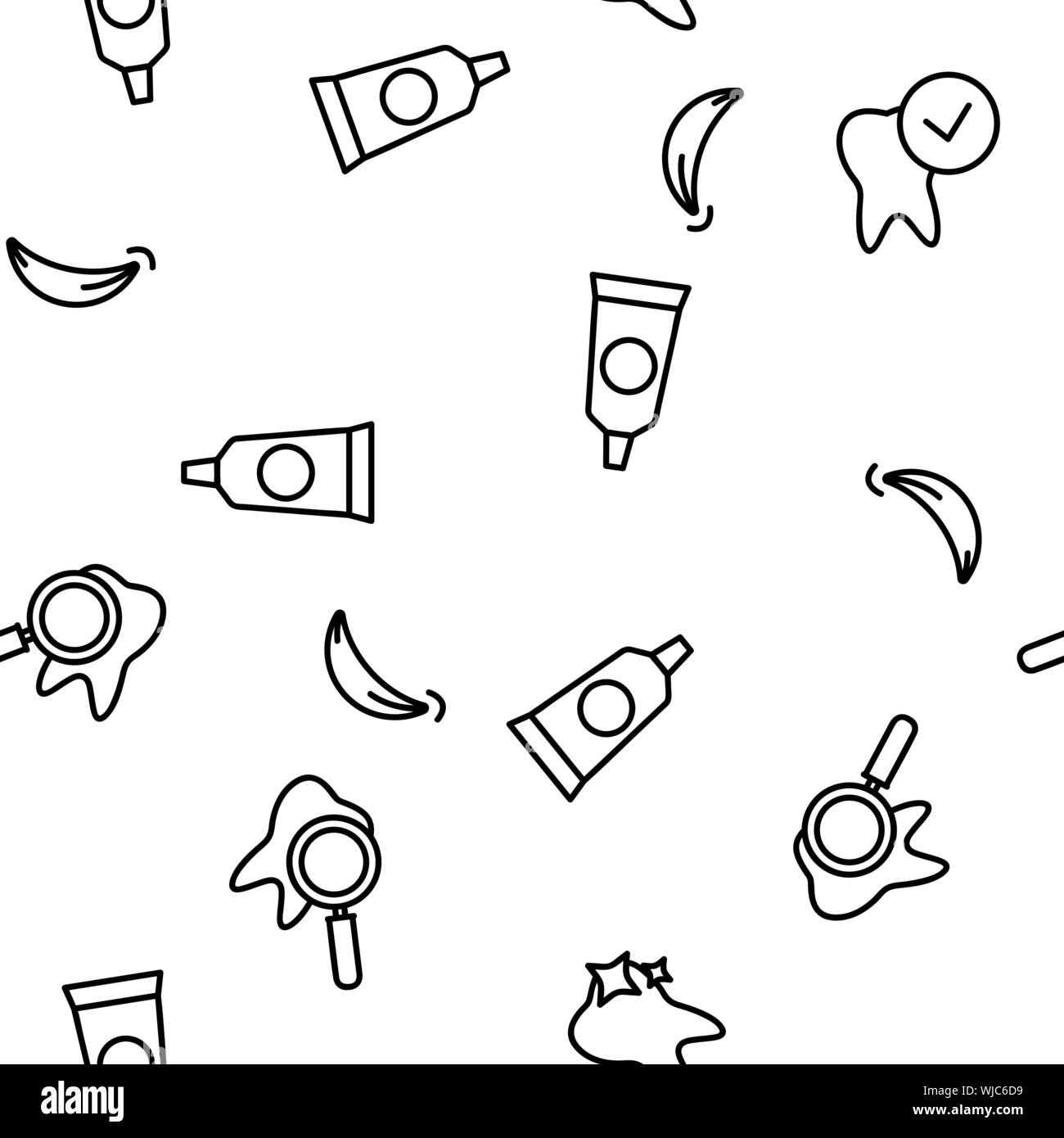 Stomatology And Dentistry Vector Seamless Pattern Stock Vector Image ...