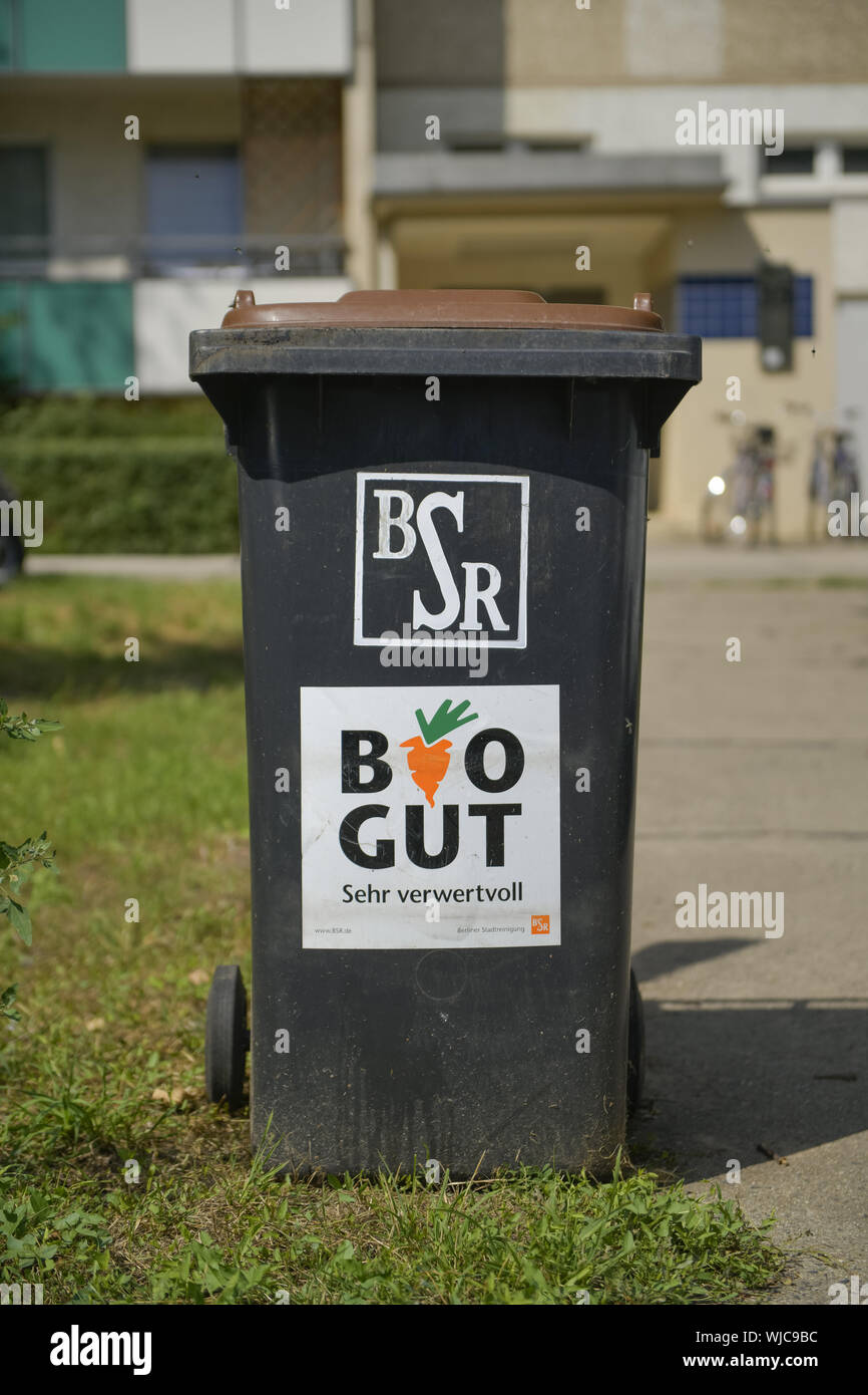Rubbish, waste disposal, refuse bin, Berlin, Berlin town cleaning, biology, bioproperty, biologically, biological, more biologically, biological, bio- Stock Photo