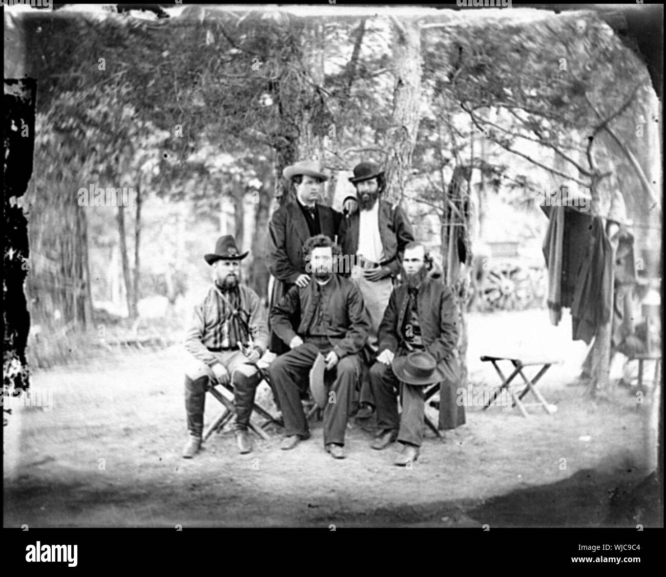Harrison's Landing, Va. Group of the Irish Brigade Abstract: Selected Civil War photographs, 1861-1865 Stock Photo