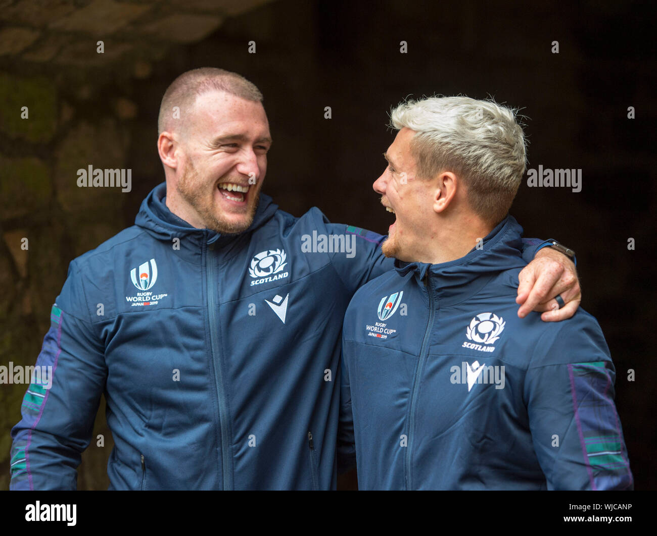 Scotland's Stuart Hogg and Darcy Graham who both come from the Hawick