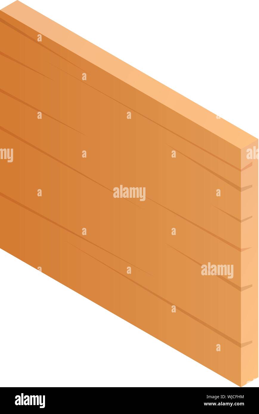 Wood panel icon. Isometric of wood panel vector icon for web design