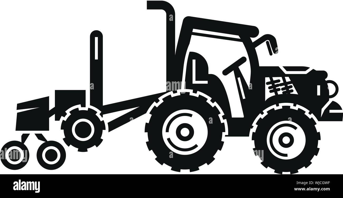 Tractor plant technology icon. Simple illustration of tractor plant ...