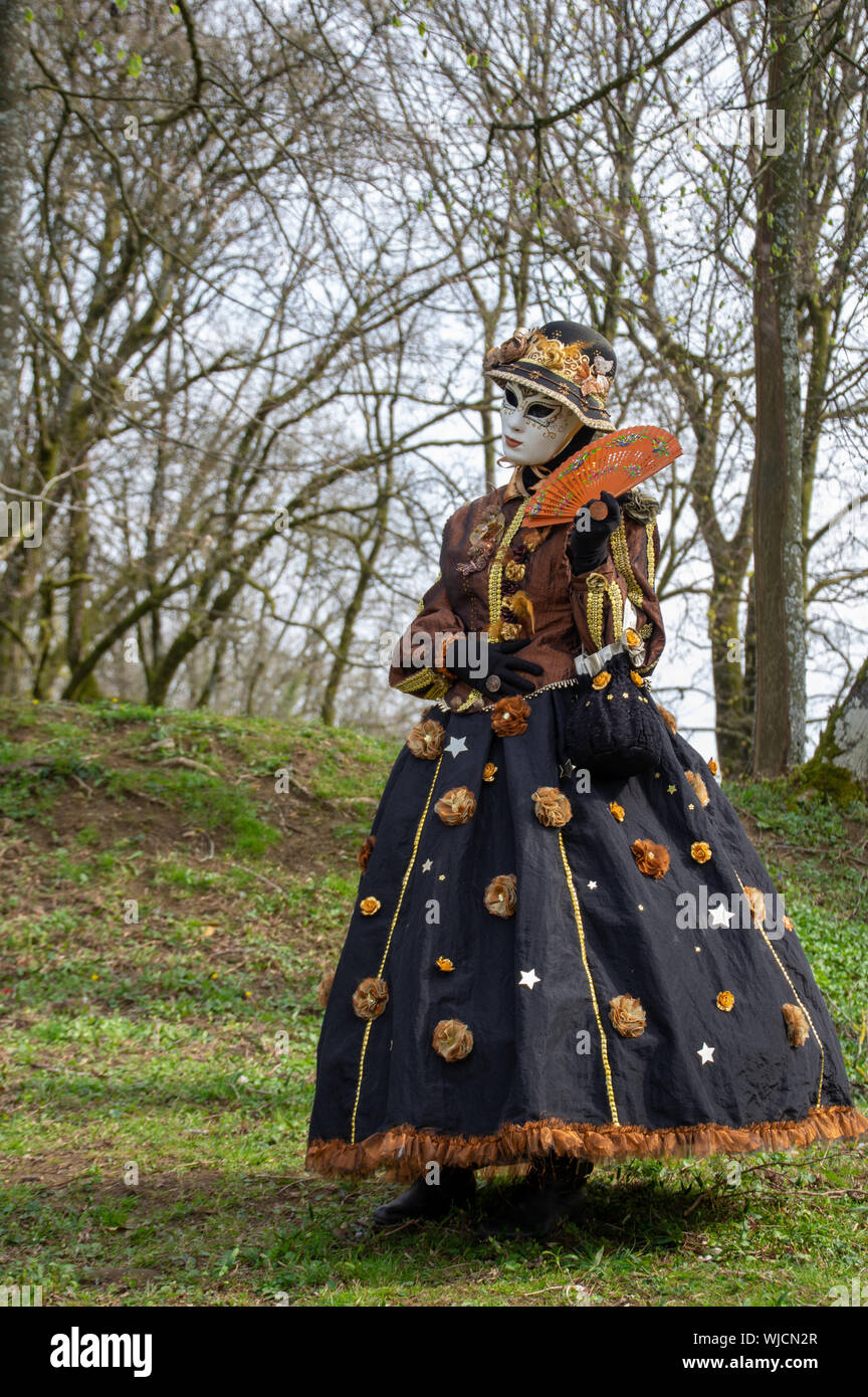 Venetian carnival or Carnaval Vénetien in Longwy, France Stock Photo