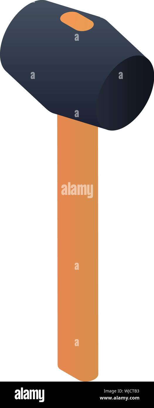 Hammer icon. Isometric of hammer vector icon for web design isolated on ...