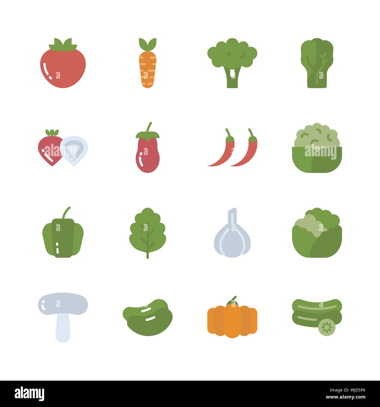 Vegetable icon set.Vector illustration Stock Vector Image & Art - Alamy