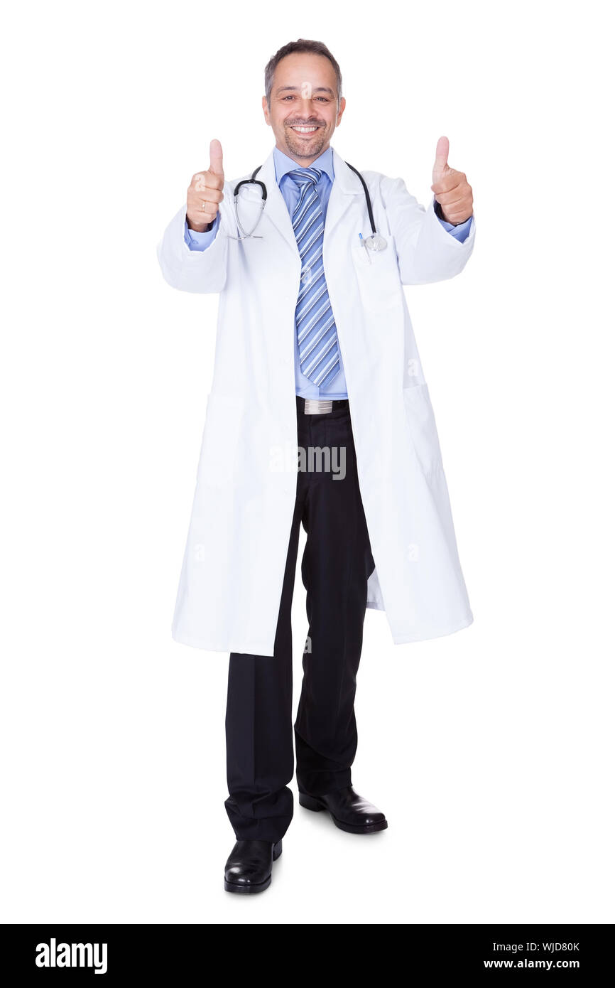 Portrait Of A Confident Doctor Isolated On White Background Stock Photo ...