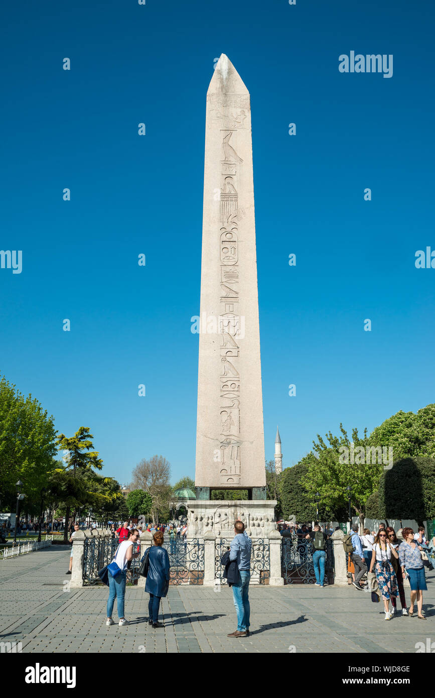 Obelisk of Thutmose III, Hippodrome of Constantinople, Istanbul, Marmara Region, Turkey, Europe