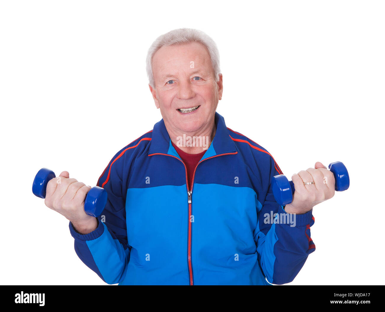 Portrait Of A Senior Man Exercising Stock Photo
