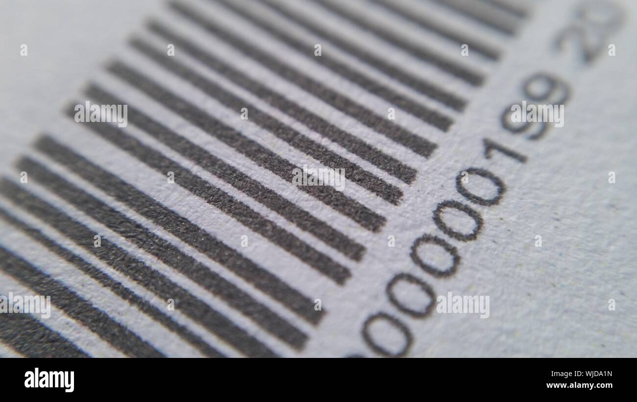 Bar Code Close Up High Resolution Stock Photography and Images - Alamy