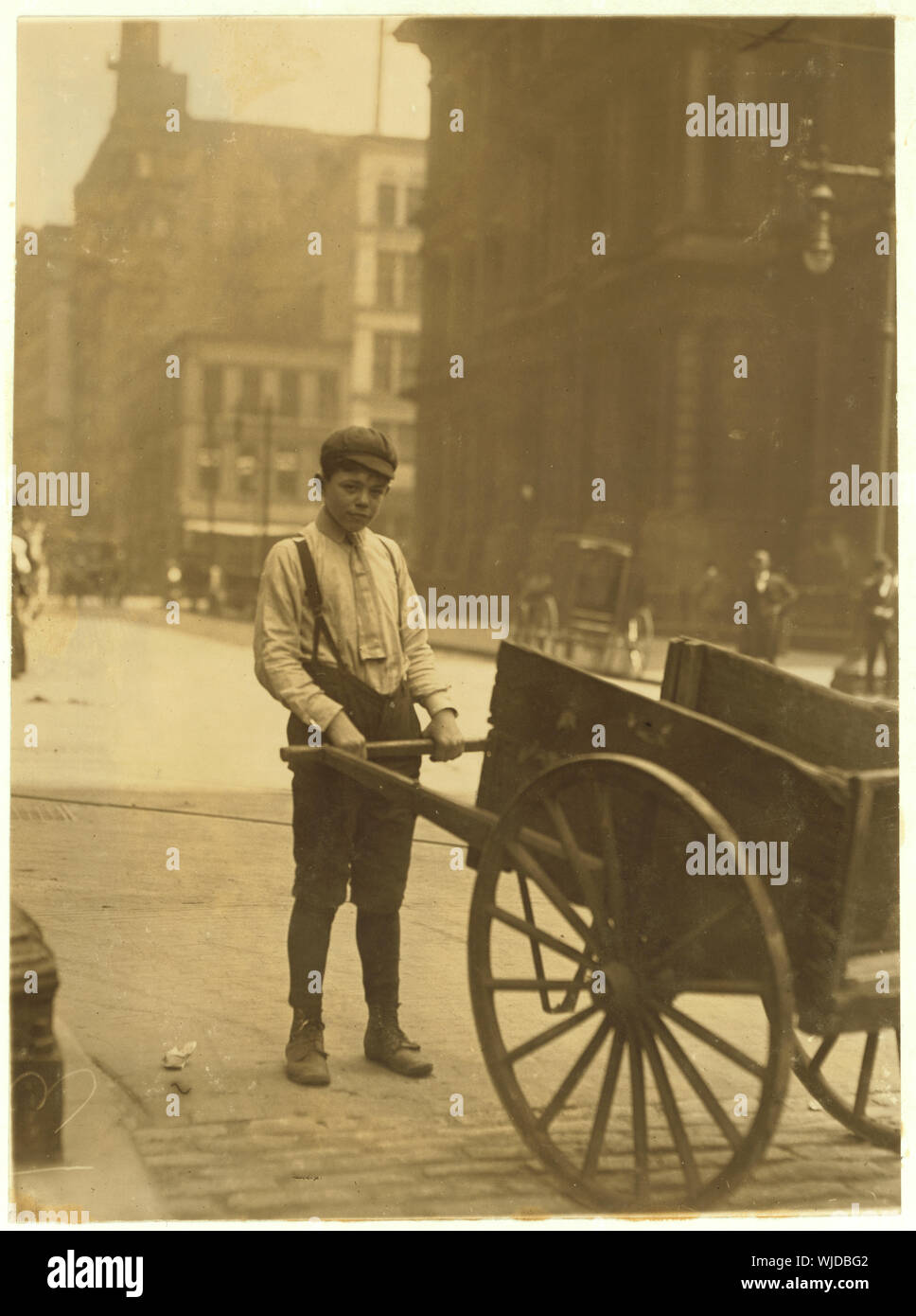 Harvey Nailling, delivery boy for Kutterer Printing Co. 300 Olive St. Works 9 1/2 hours a day. Abstract: Photographs from the records of the National Child Labor Committee (U.S.) Stock Photo