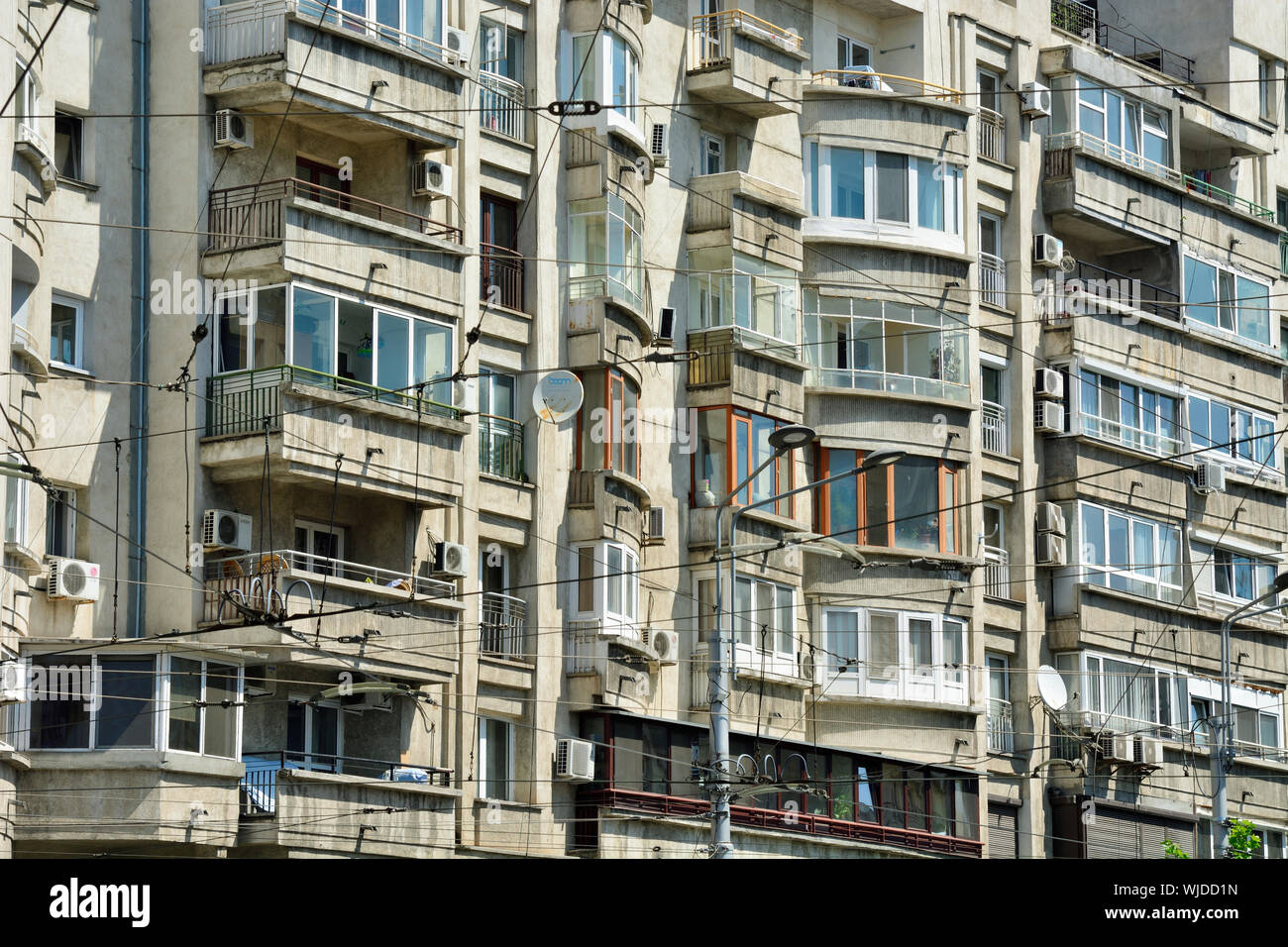 Soviet buildings, Bucharest. Romania Stock Photo