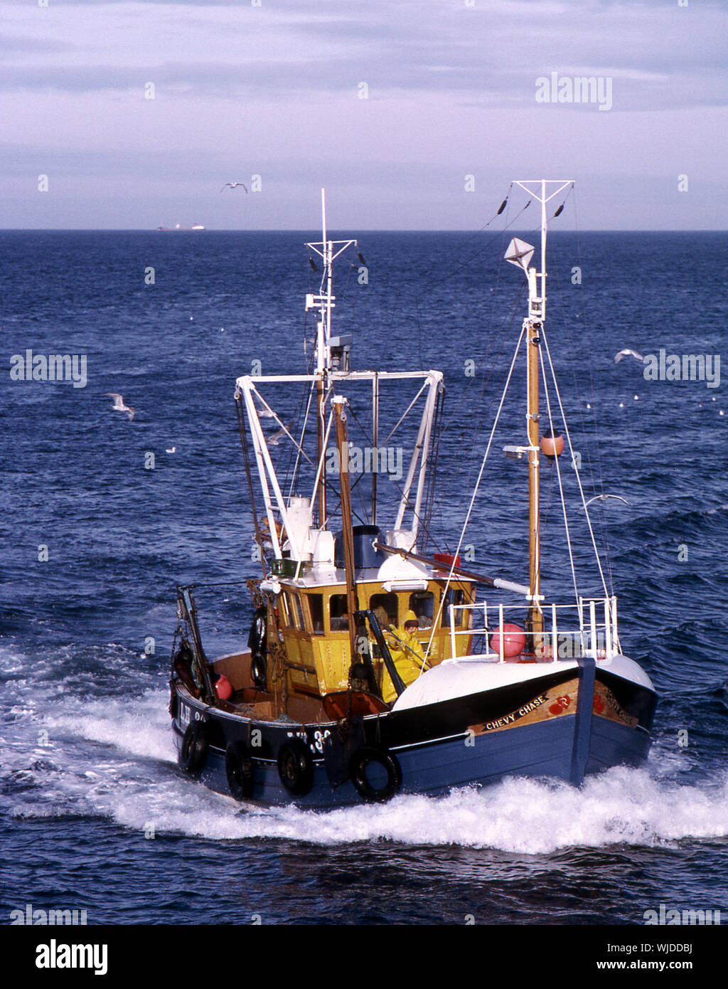 Fishing boat  Chevy Chase, Seahouses, Northumberland, 1973 Stock Photo
