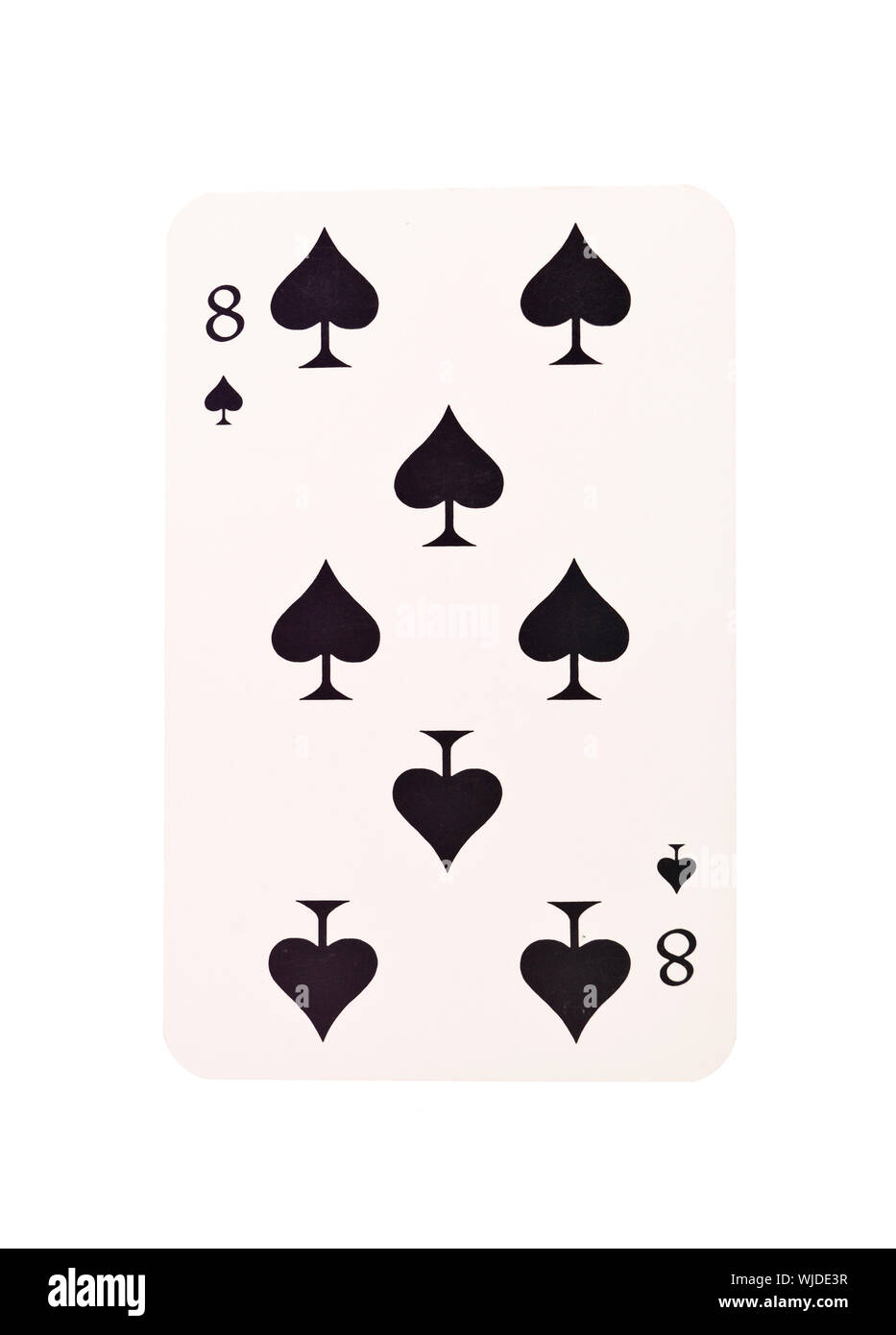Eight of spades isolated on white background Stock Photo Alamy
