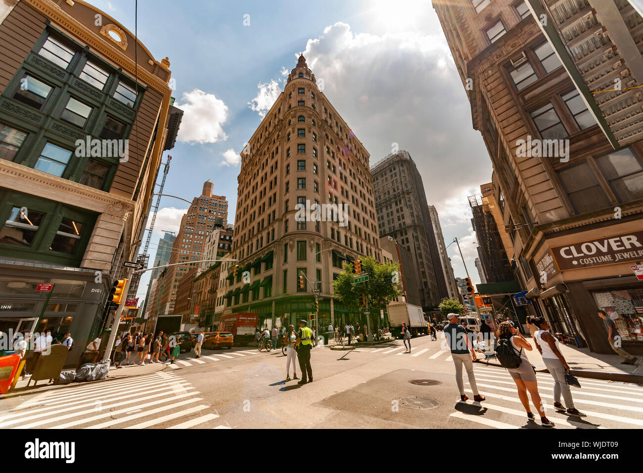 The NoMad Hotel on Broadway in New York is seen on Thursday, August 22, 2019. MGM Resorts International has acquired a 50% stake in the Sydell Group, the company that operates the chain of 16 hotels.(© Richard B. Levine) Stock Photo