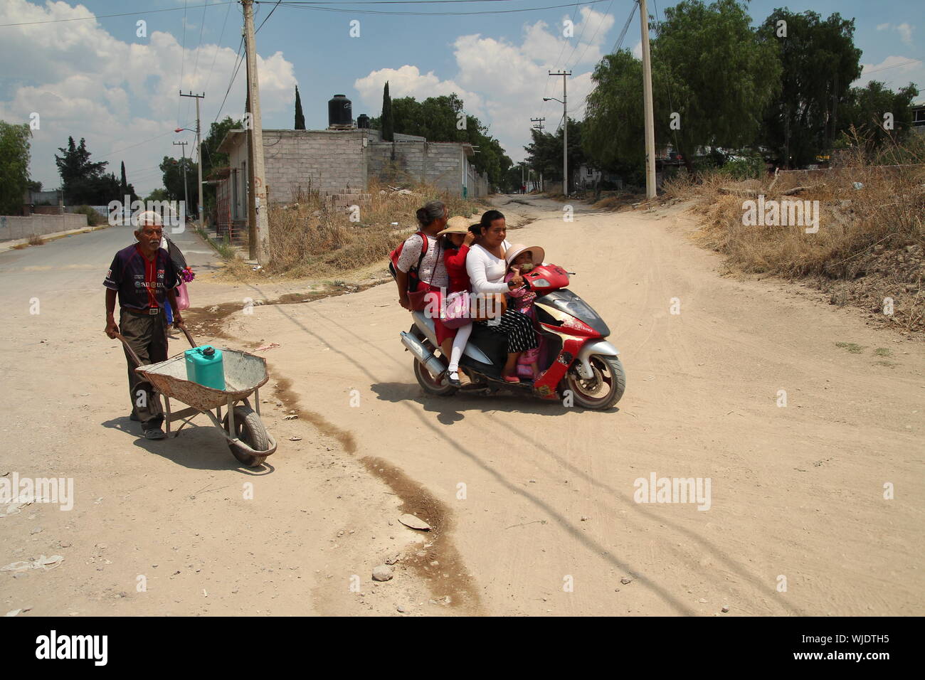 Daily Life in Acolman, State of Mexico, Mexico. Stock Photo
