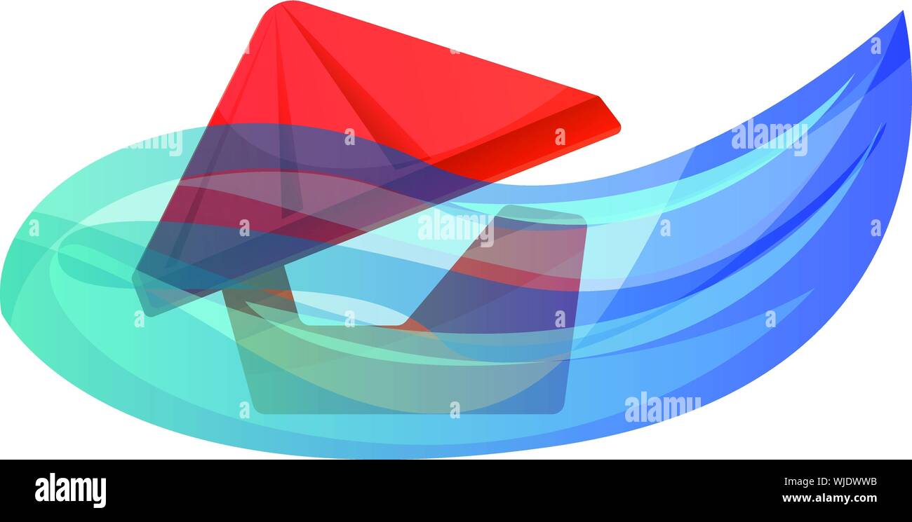 Flood disaster wave icon. Cartoon of flood disaster wave vector icon ...