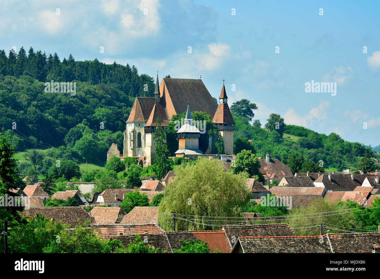 The fortified church of Biertan, a Saxon village in Transylvania. A ...