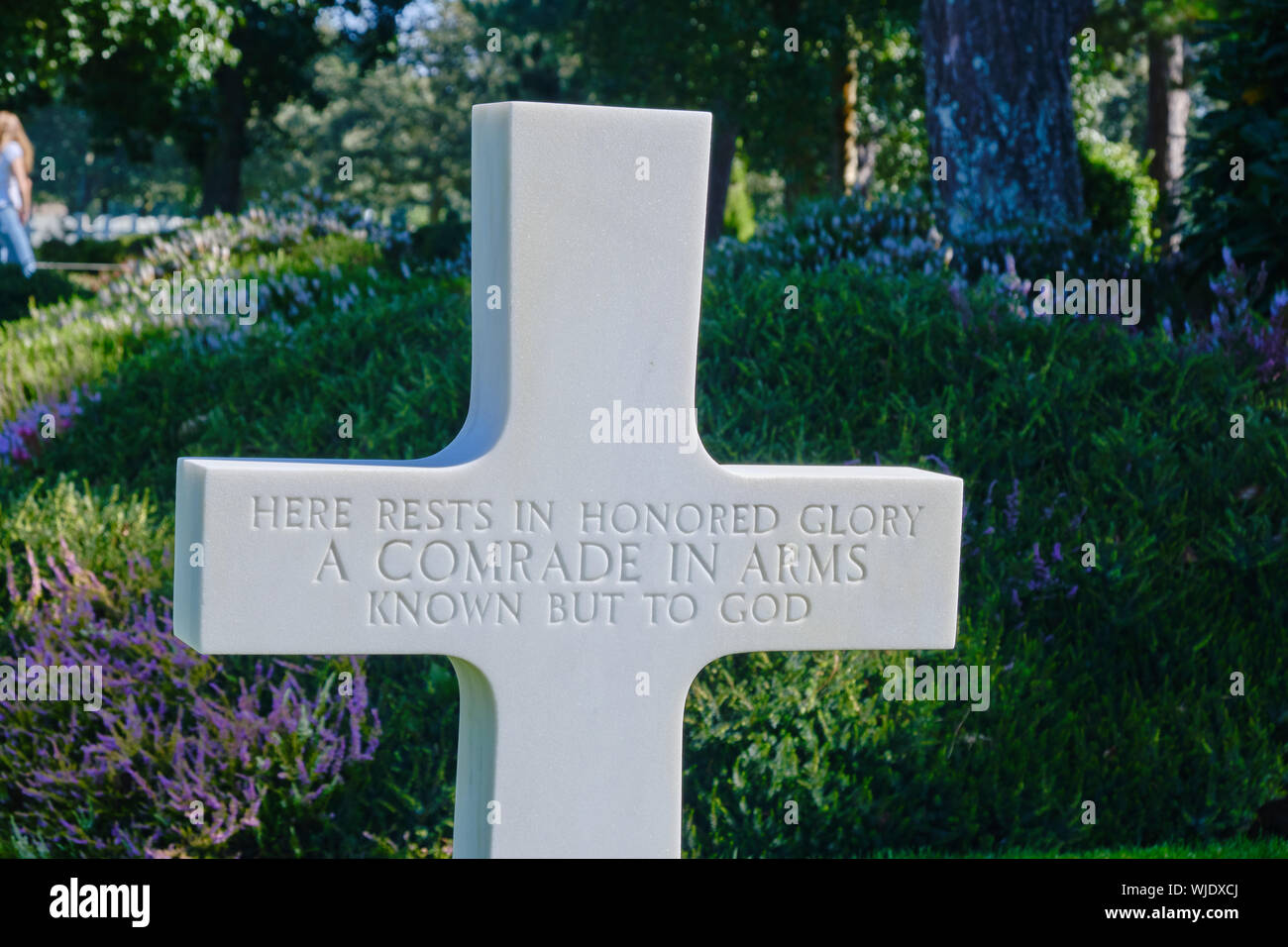 An unknown soldiers final resting place. Stock Photo