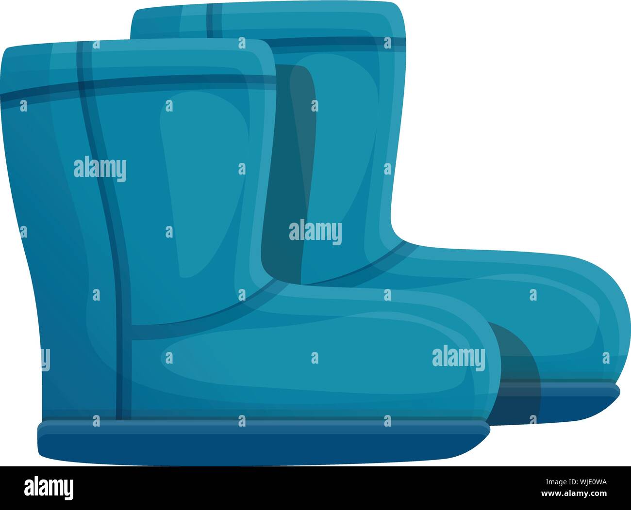 Blue ugg boots icon. Cartoon of blue ugg boots vector icon for web design isolated on white