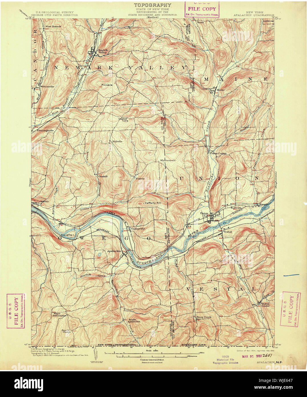 New York NY Apalachin 139179 1904 62500 Restoration Stock Photo Alamy