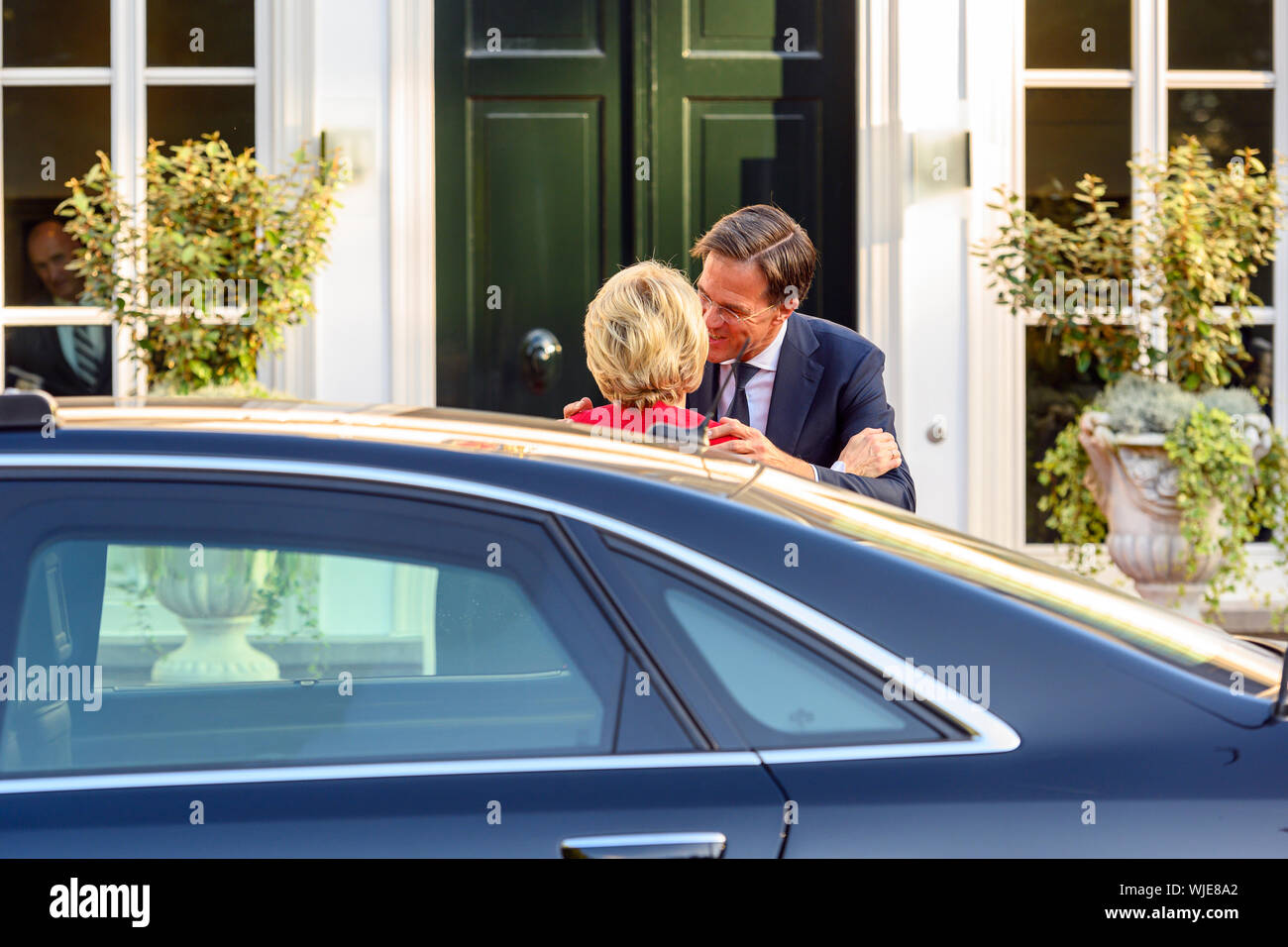 The Hague, Netherlands, September 3rd, 2019 (L to R: Ursula Von der Leyen and Mark Rutte). Prime Minister Mark Rutte receives future president of the European Commission Ursula Von der Leyen. The Prime Minister and the upcoming Commission President will discuss the agenda for the new European Commission. Stock Photo