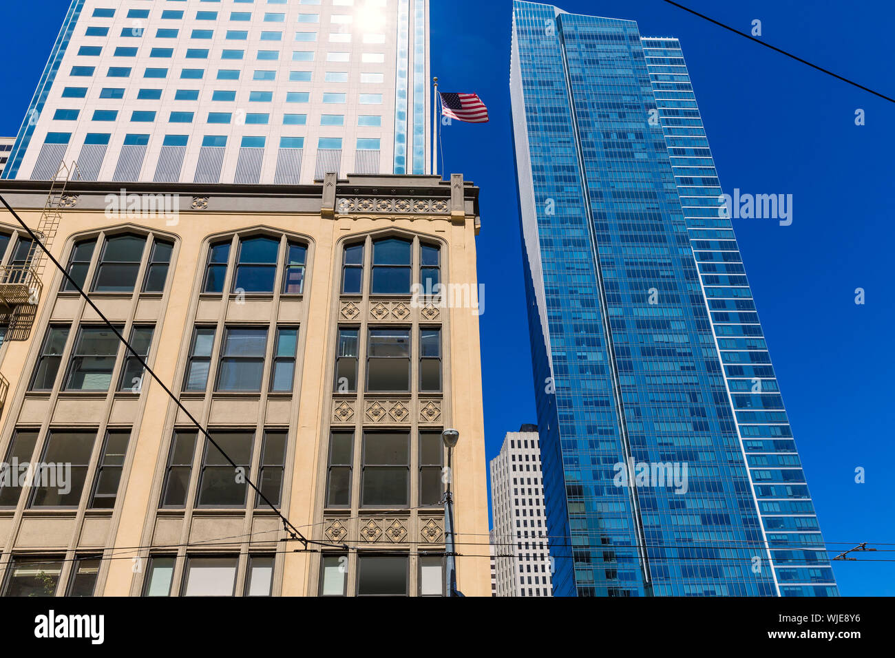 San Francisco downtown buildings in California USA Stock Photo - Alamy