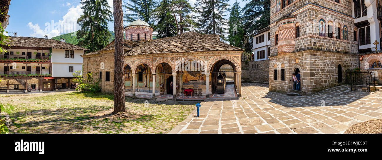 Troyan Monastery (Monastery of the Dormition of the Most Holy Mother of God) is the third largest monastery in Bulgaria. Stock Photo