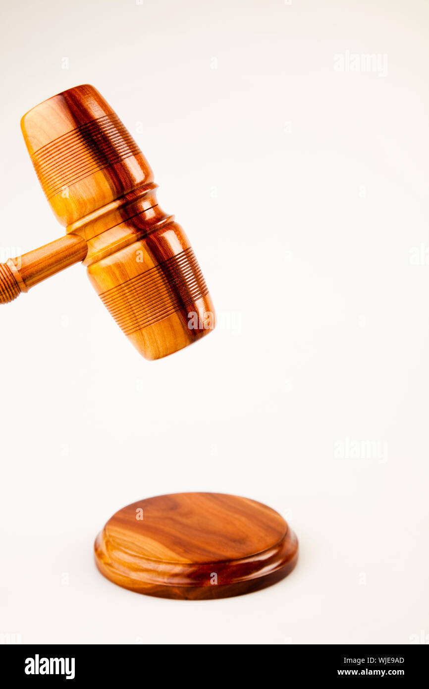 Gavel In Action Stock Photo Alamy