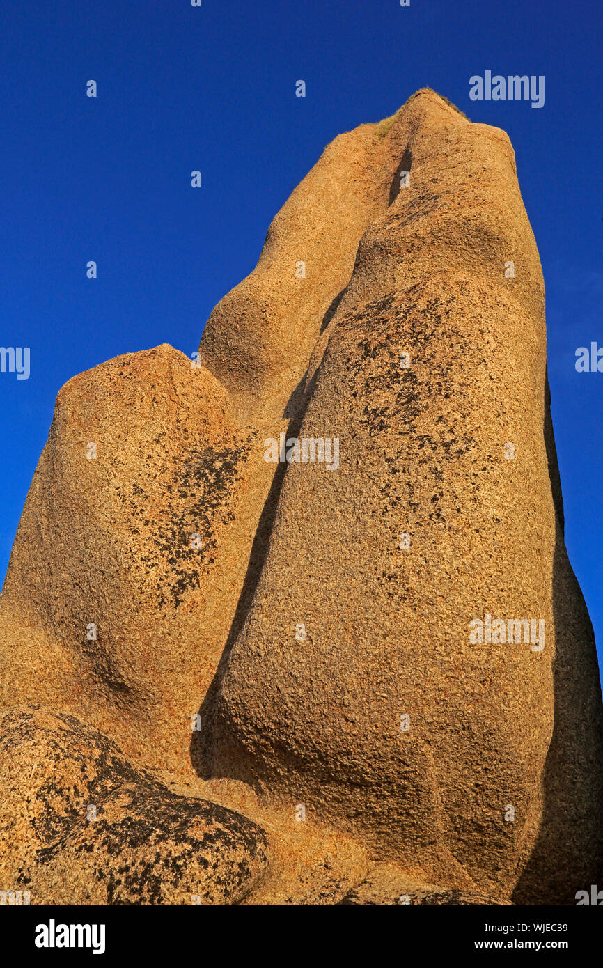 Granite blocks on Penninis Head St Mary's Scilly Stock Photo