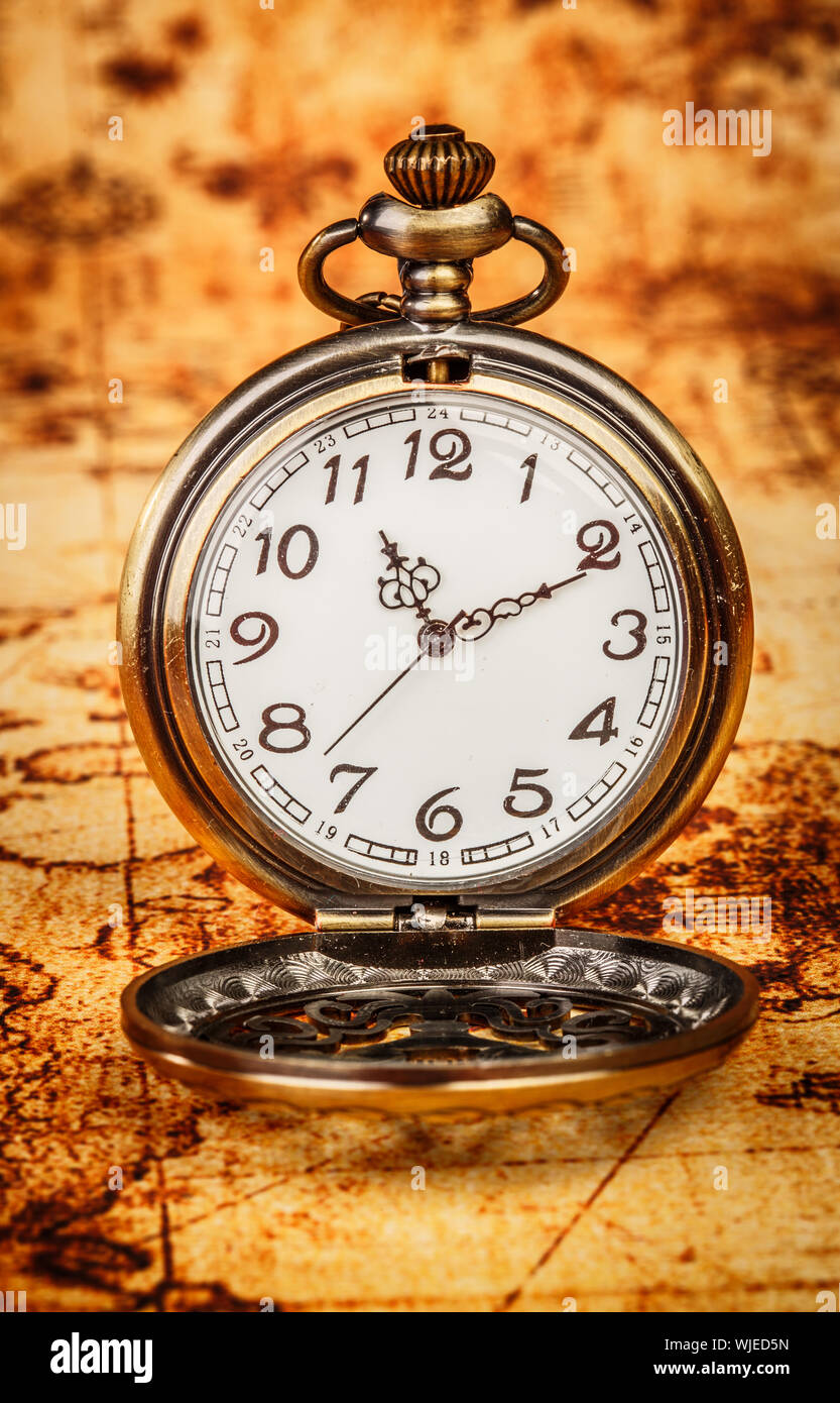 Vintage Antique pocket watch Stock Photo - Alamy