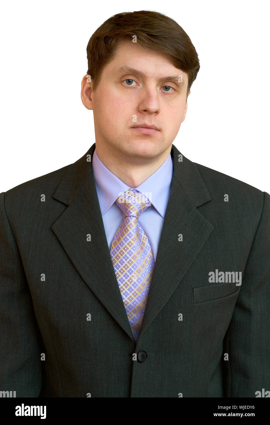 Portrait of the businessman in a shirt, tie and jacket Stock Photo Alamy