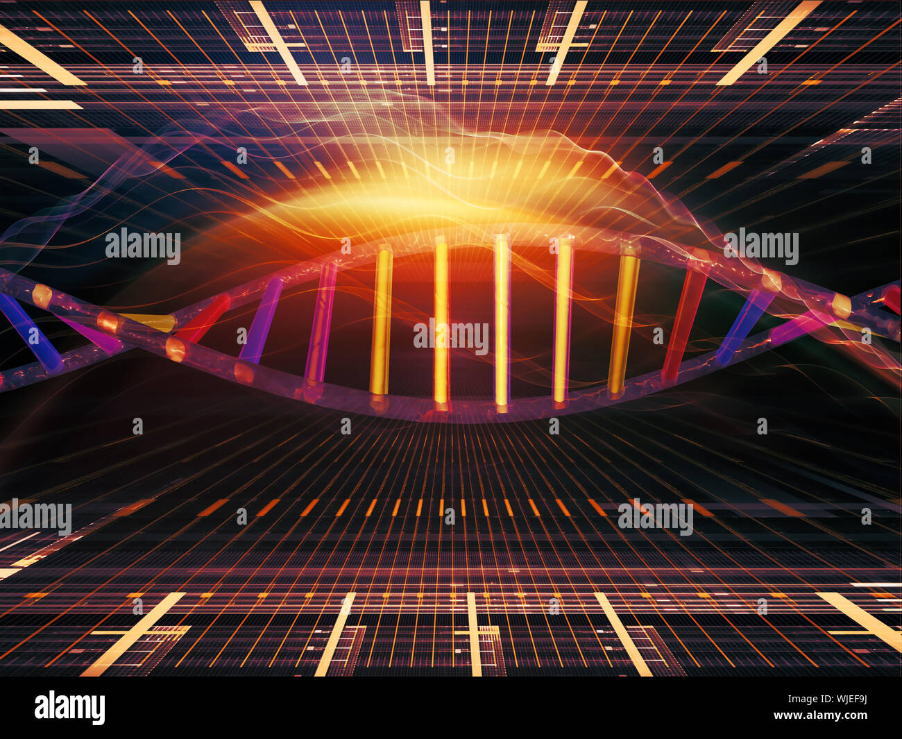 Fractal Realms series. Backdrop of fractal elements, grids and symbols ...