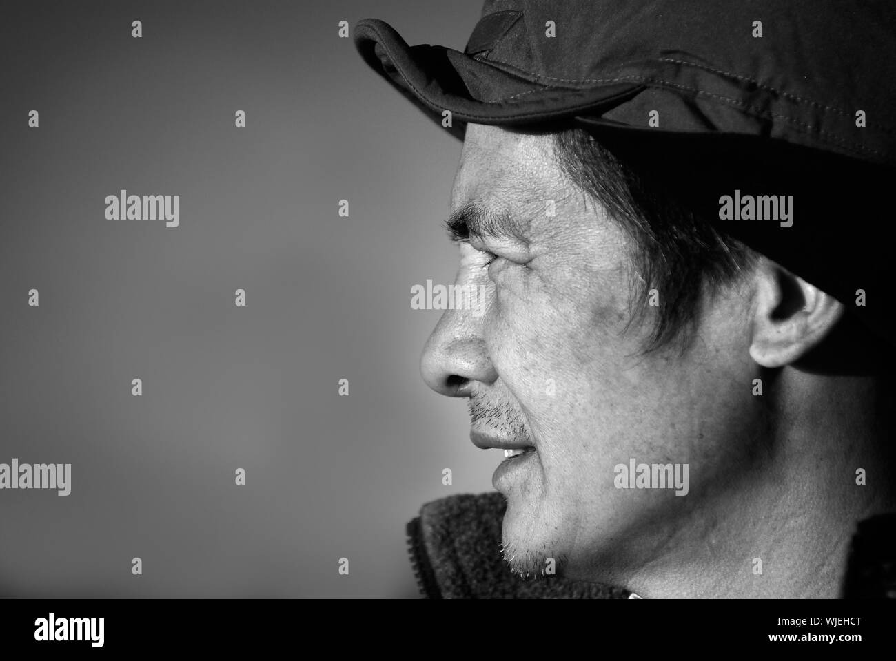 Portrait middle aged chinese man Black and White Stock Photos & Images ...