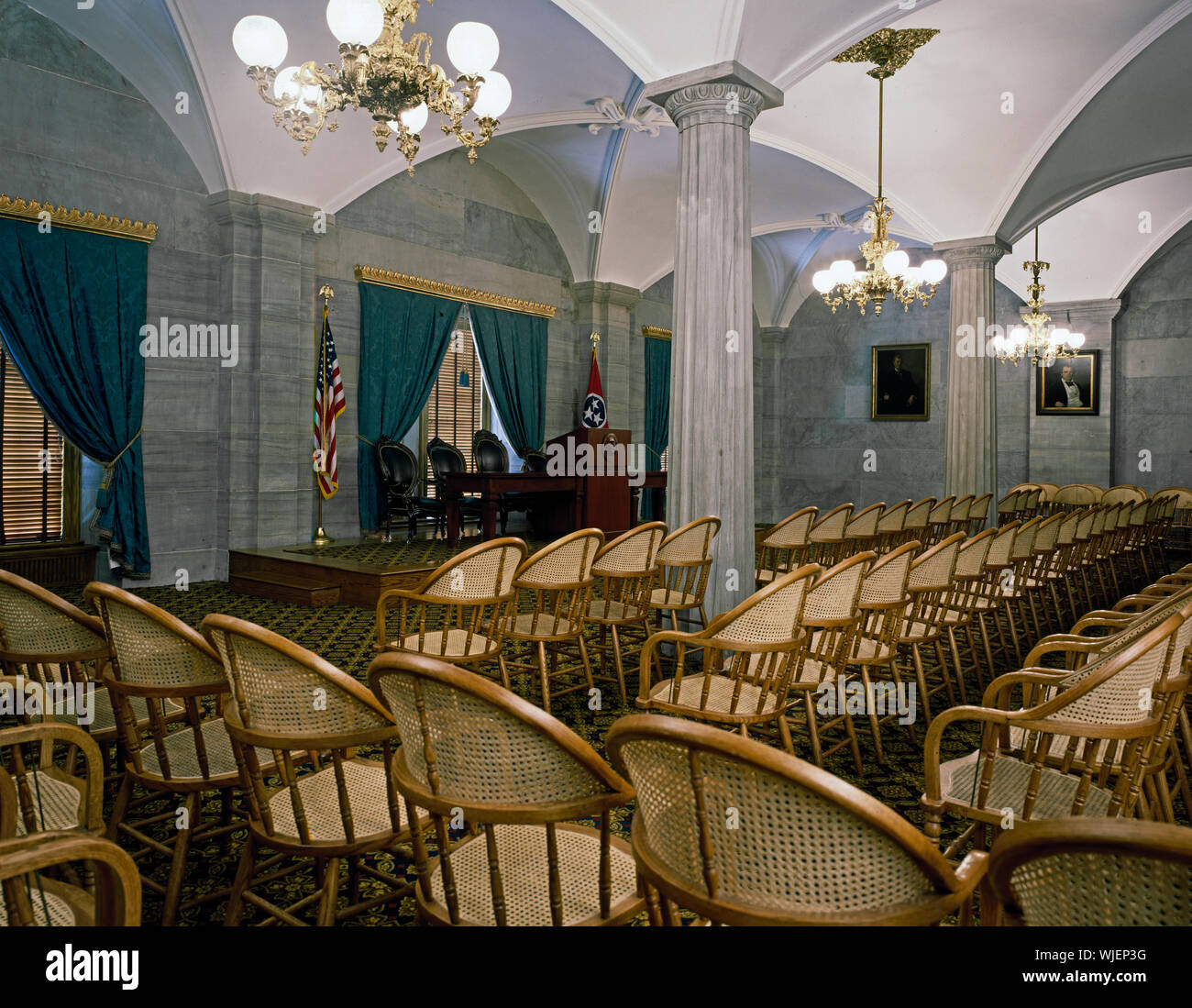 Hearing room at the Tennessee Capitol in Nashville, Tennessee Stock