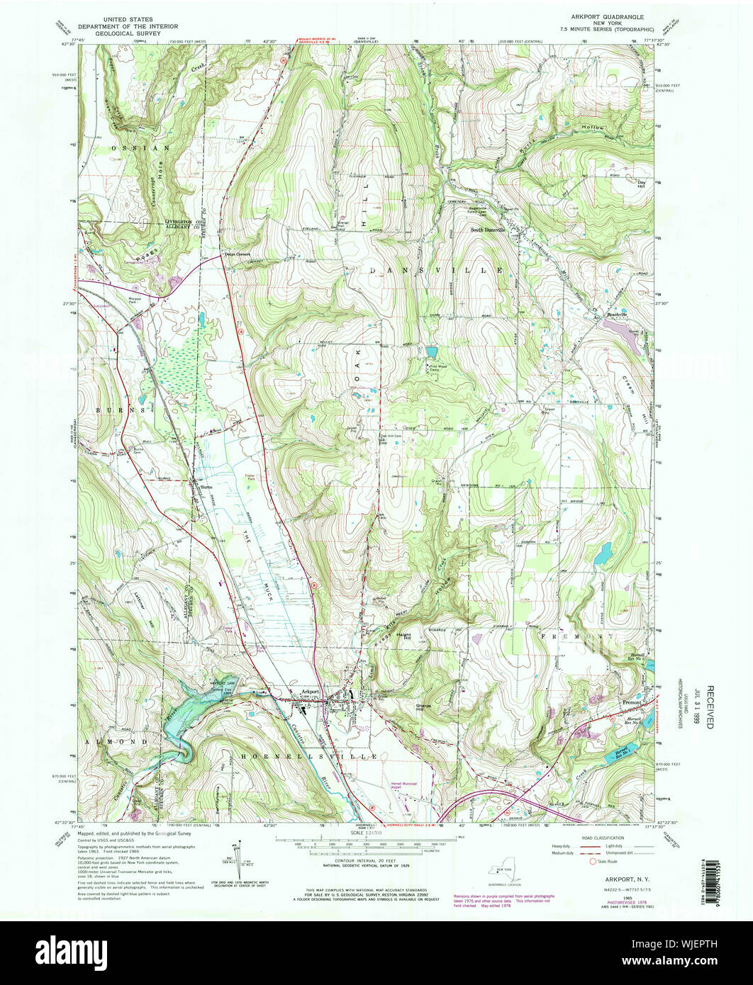 Map of arkport new york Cut Out Stock Images & Pictures Alamy