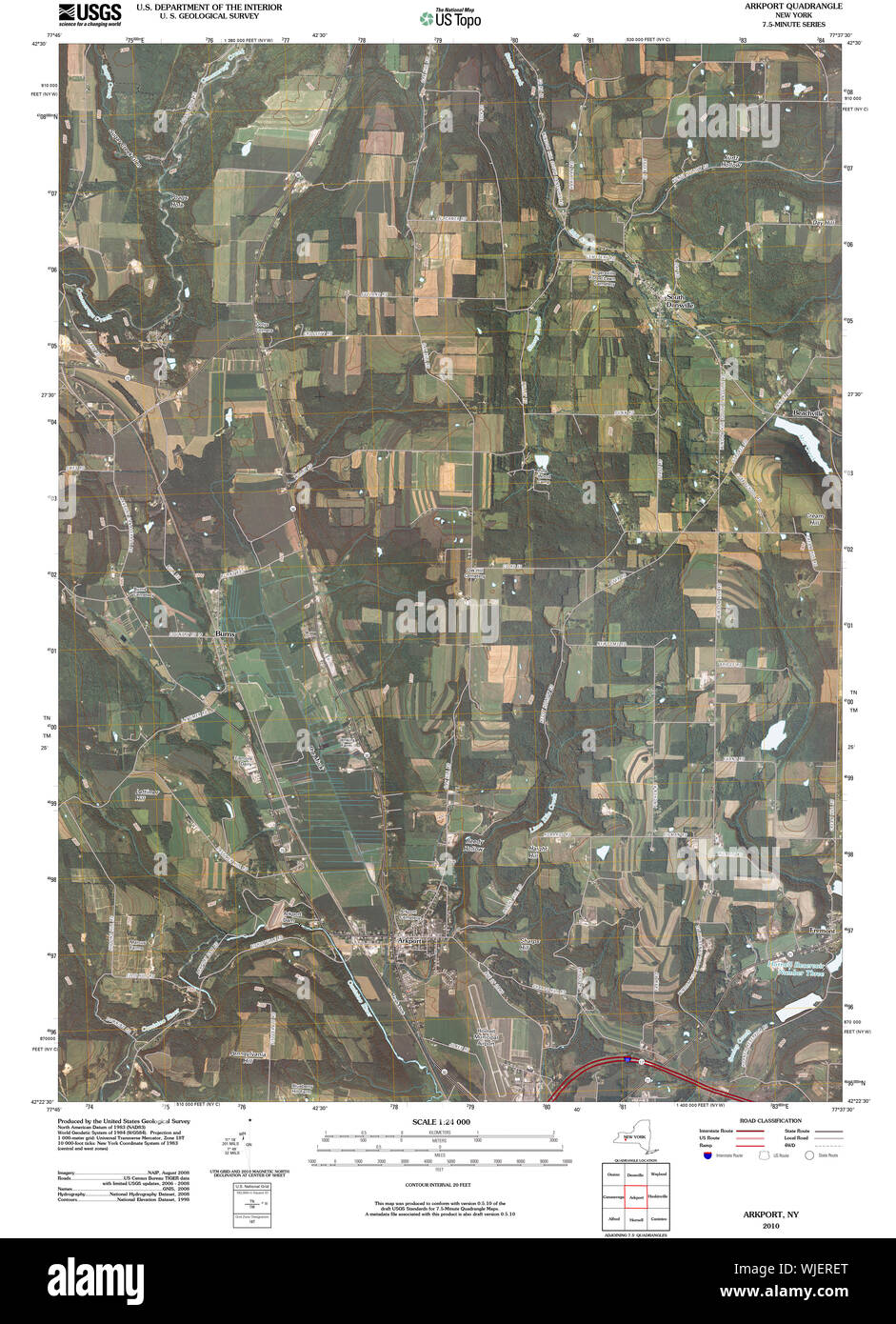 Map of arkport new york Cut Out Stock Images & Pictures - Alamy