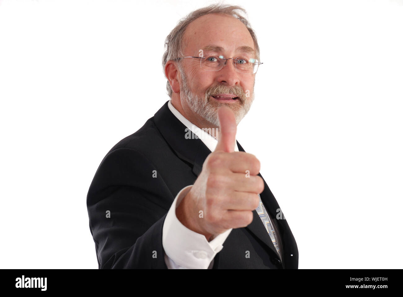 Older giving thumbs up success hi-res stock photography and images - Alamy