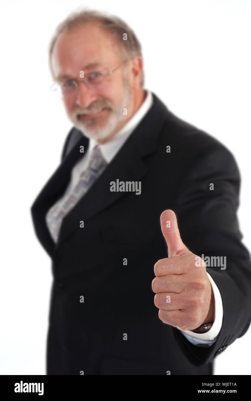 Older giving thumbs up success hi-res stock photography and images - Alamy