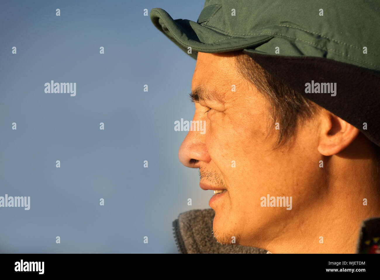Here are a Chinese middle-aged man in the outdoor Stock Photo - Alamy