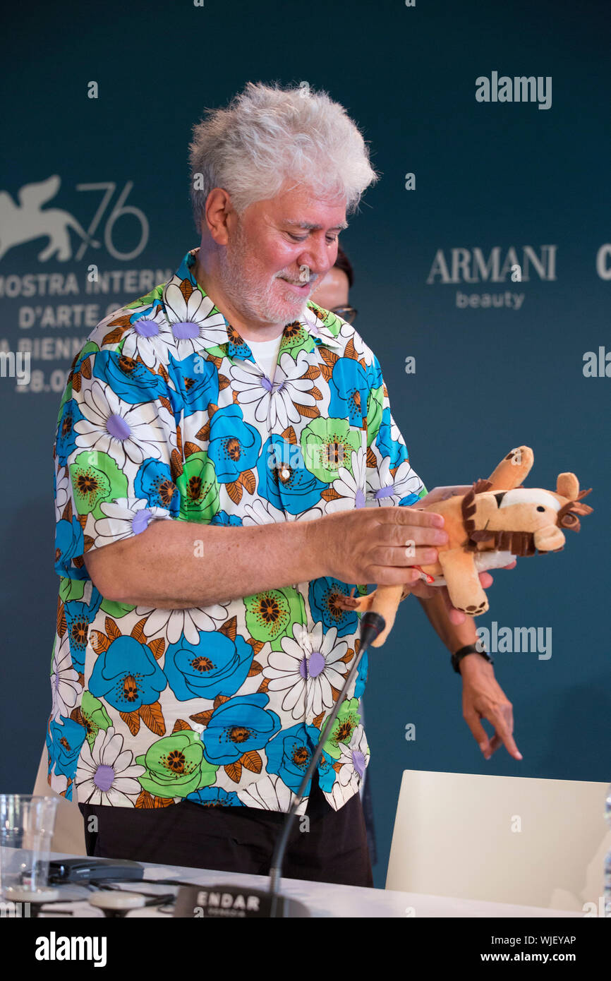 Pedro Almodovar master class Venice film Festival Stock Photo