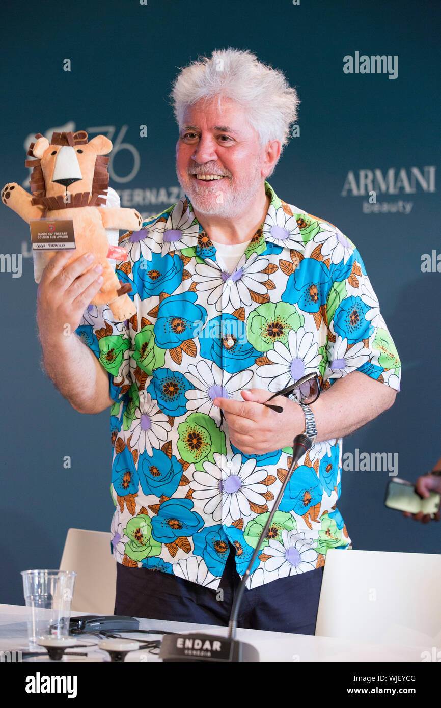 Pedro Almodovar master class Venice film Festival Stock Photo