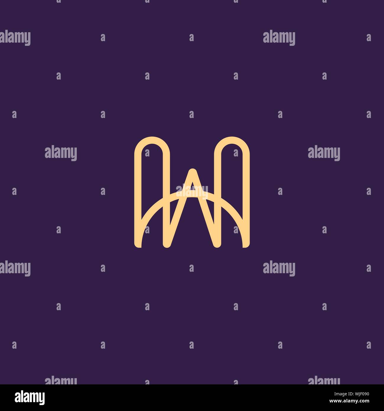 Creative Innovative Initial Letter logo WW W. Minimal luxury Monogram ...