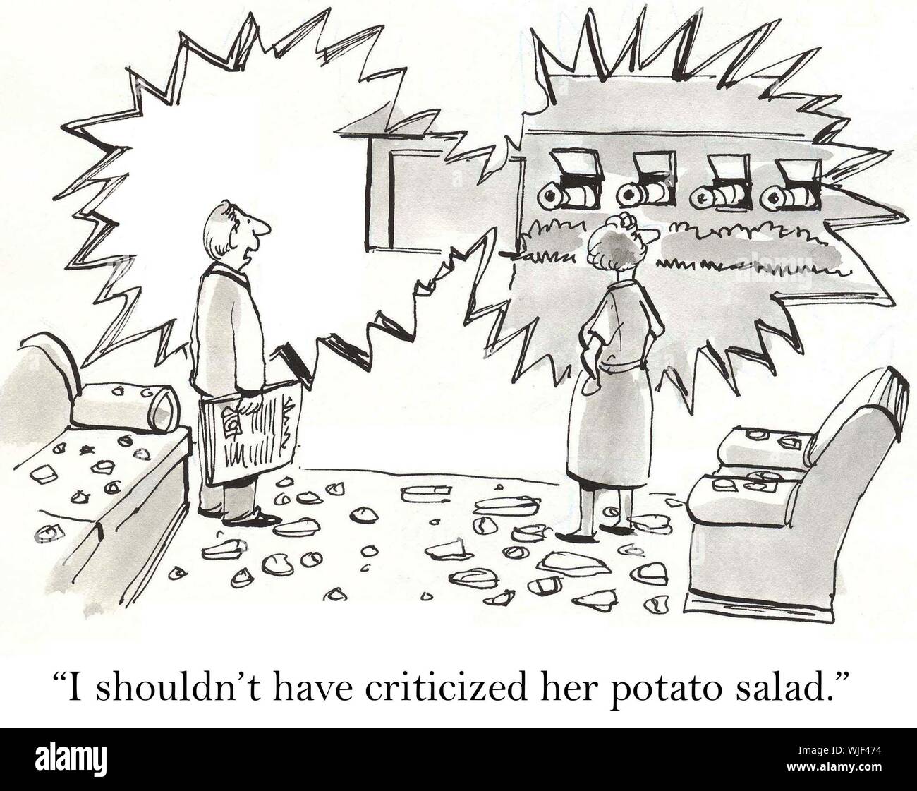 "I shouldn't have criticized her potato salad Stock Photo - Alamy