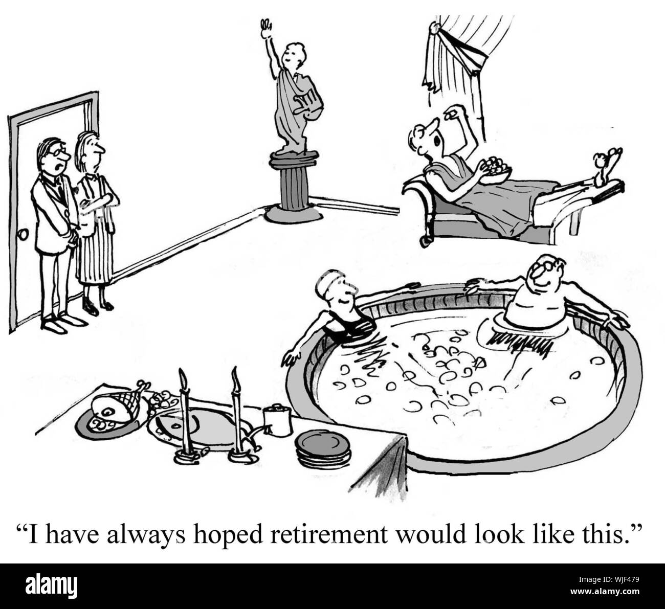 'I have always hoped retirement would look like this.' Stock Photo