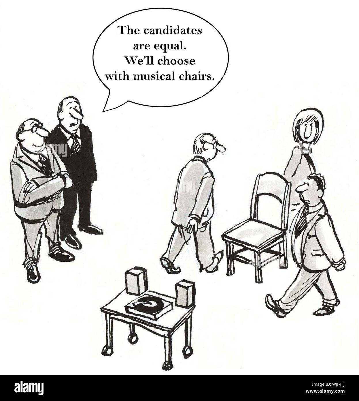 "Musical chairs is a good way to choose Stock Photo Alamy
